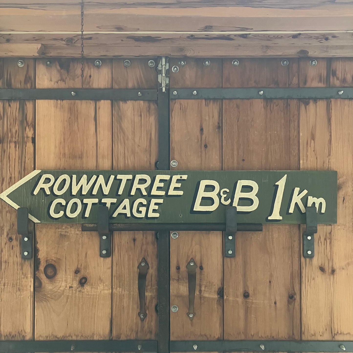 Vintage Rowntree Cottage B & B Sign