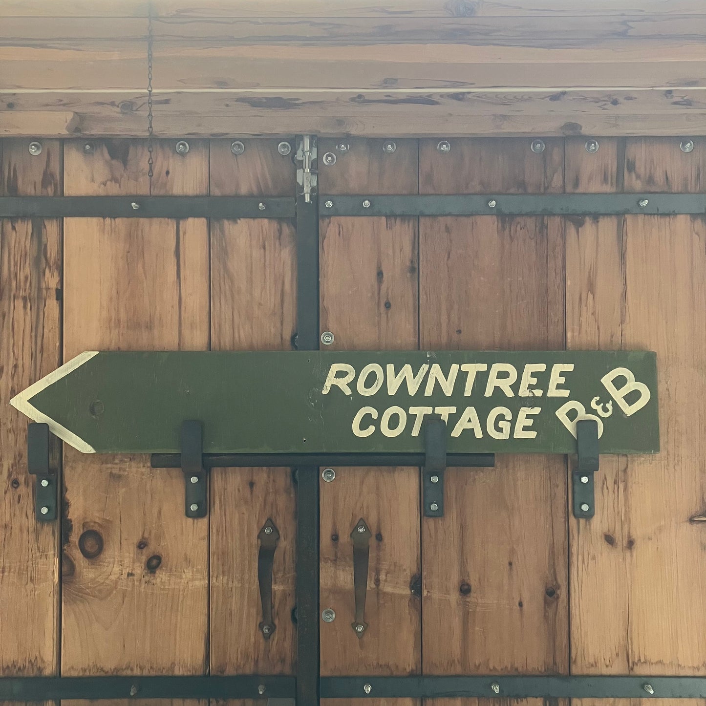 Vintage Rowntree Cottage B & B Sign