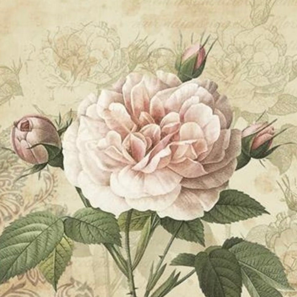 White Rose Paper Napkins