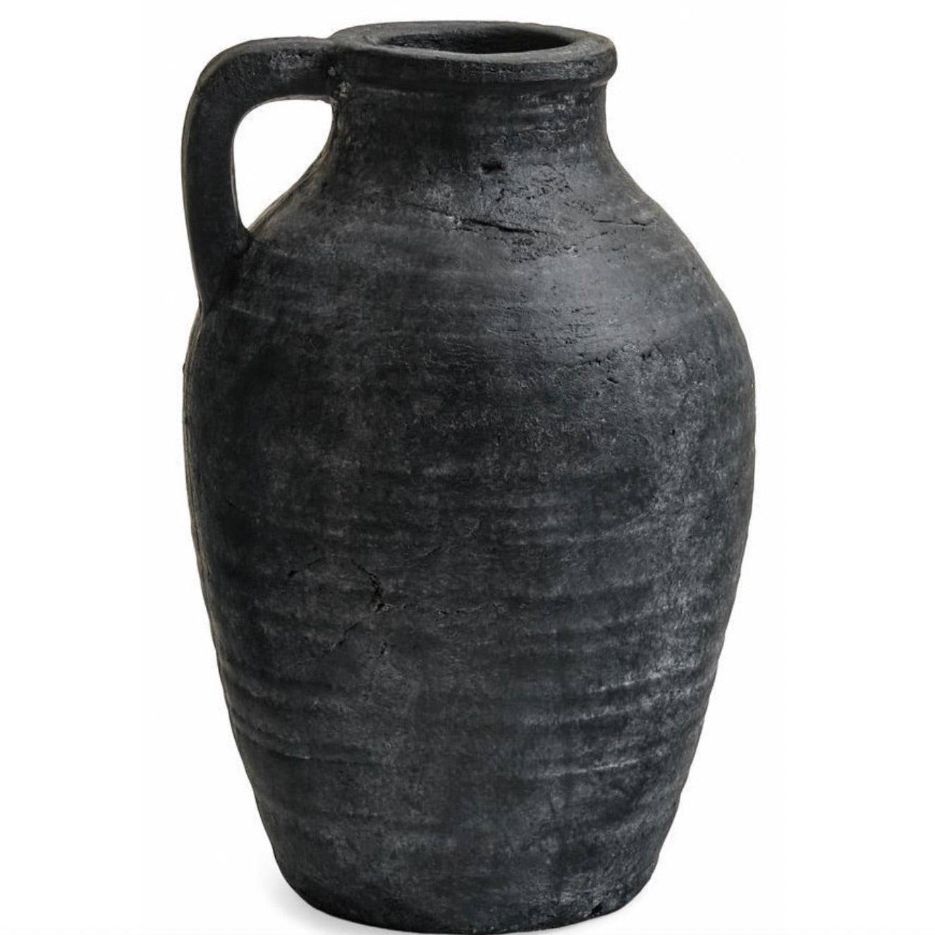 Black Vase with Handle