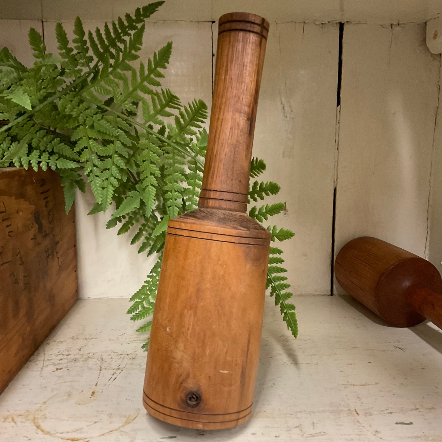 Vintage Wood Pestle 10”