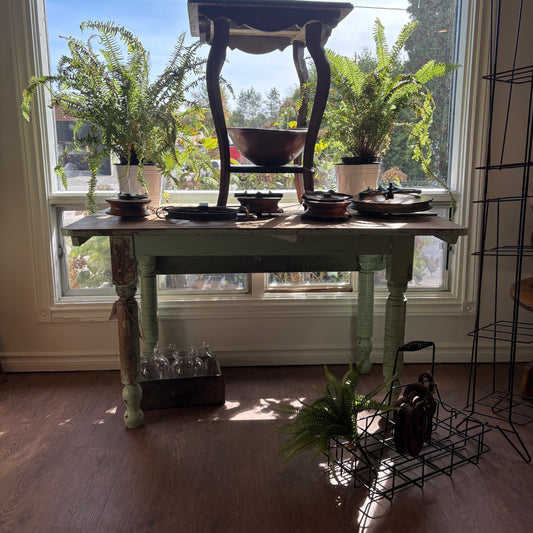 Mint Green Drop Leaf Table
