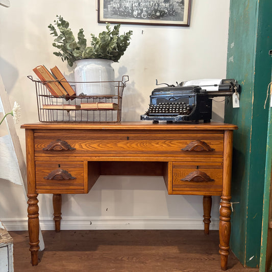 Chestnut Turned Leg Desk