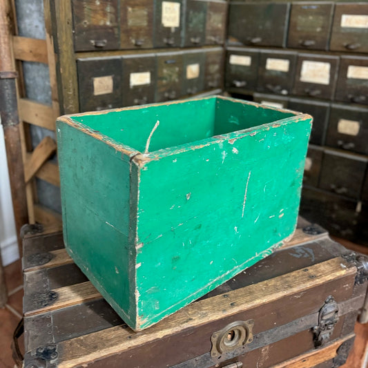 Green Wood Crate