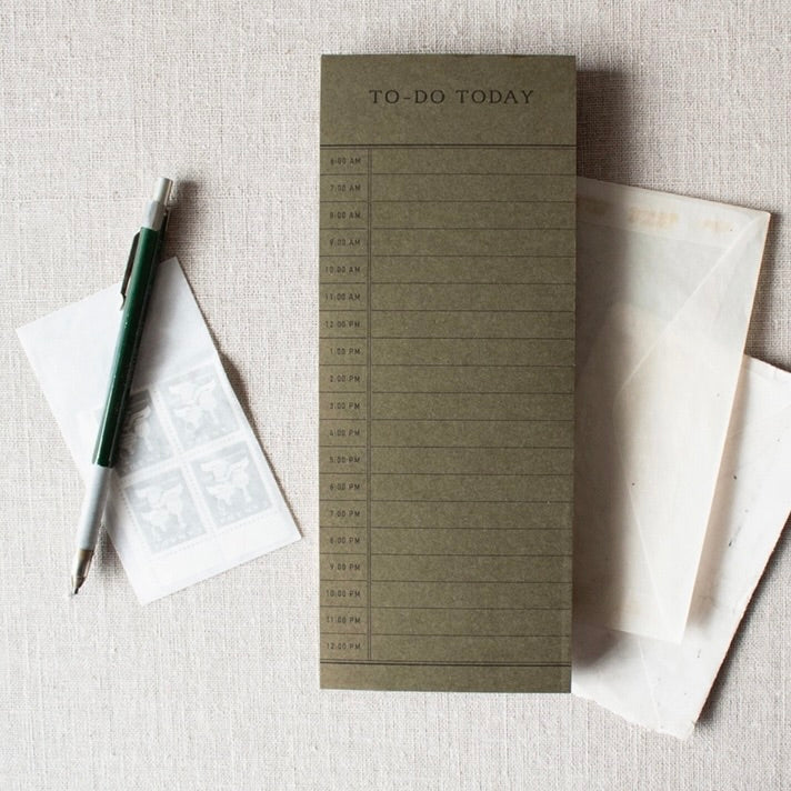 To Do Today Notepad Green