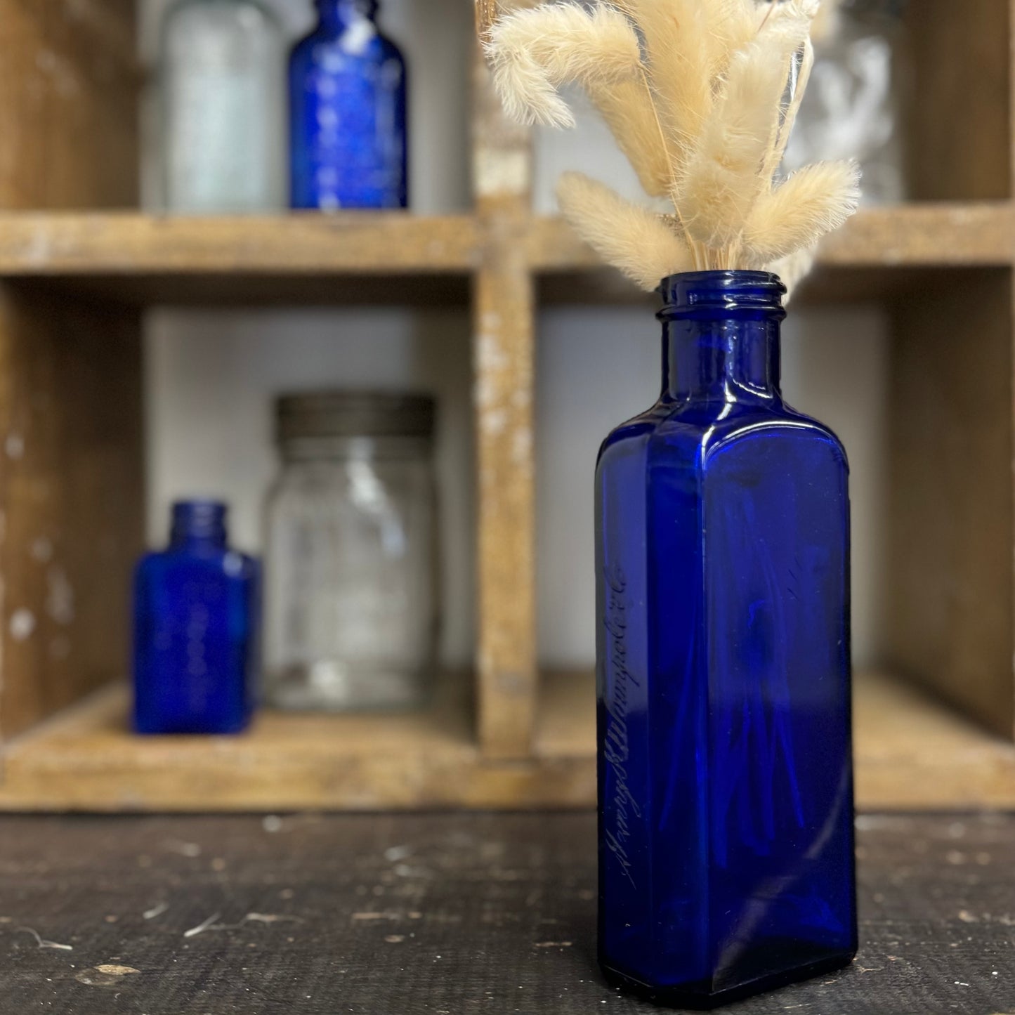 Henry S Wampole Bottle - Blue