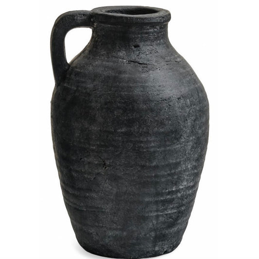 Black Vase with Handle