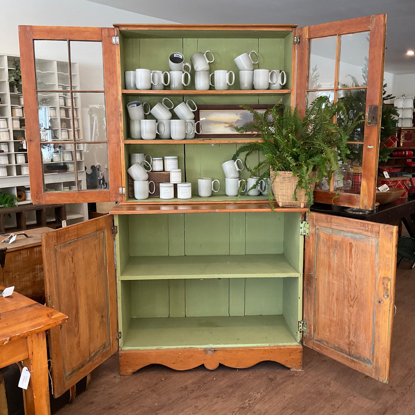 Honey & Green - 2 Piece Cabinet