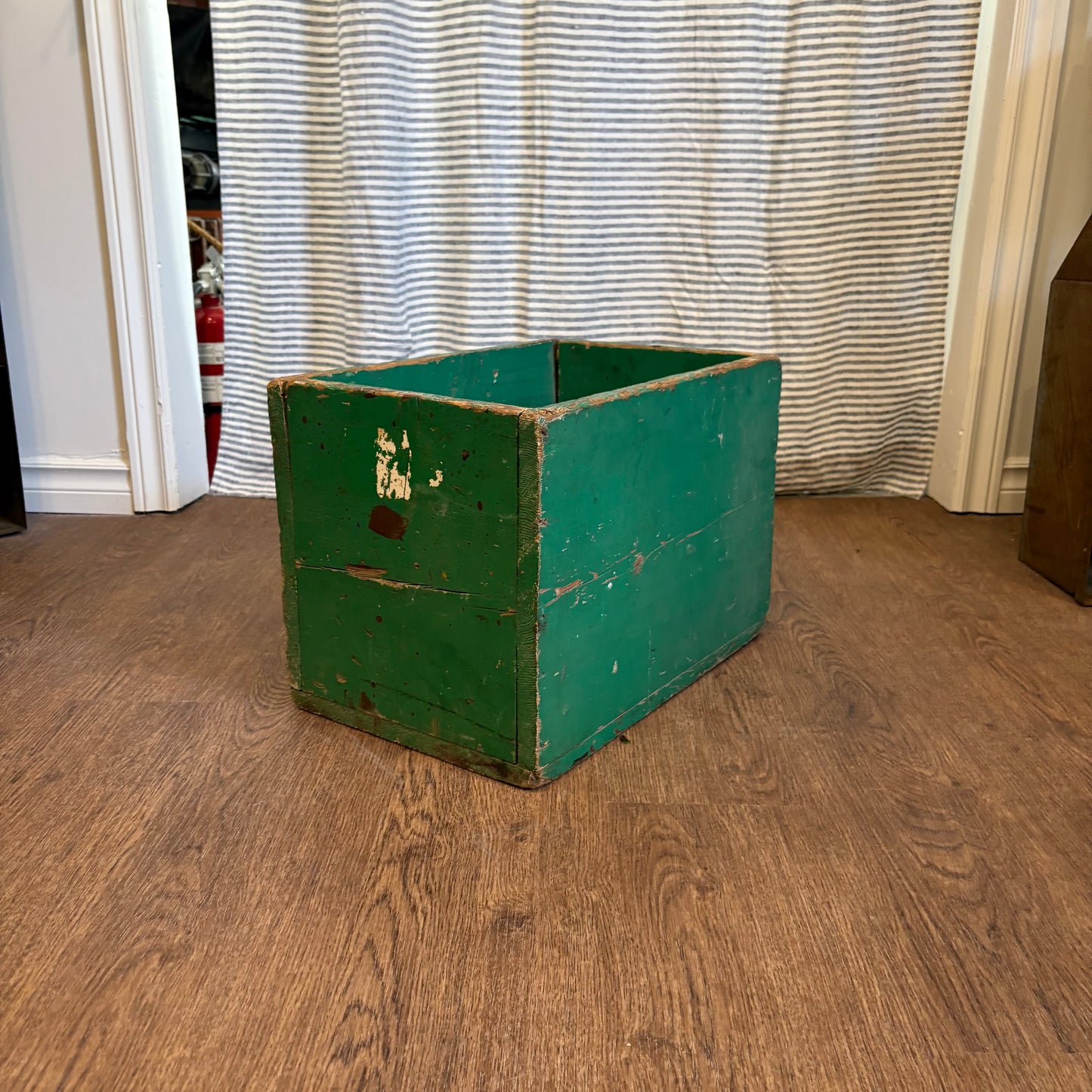 Green Wood Crate
