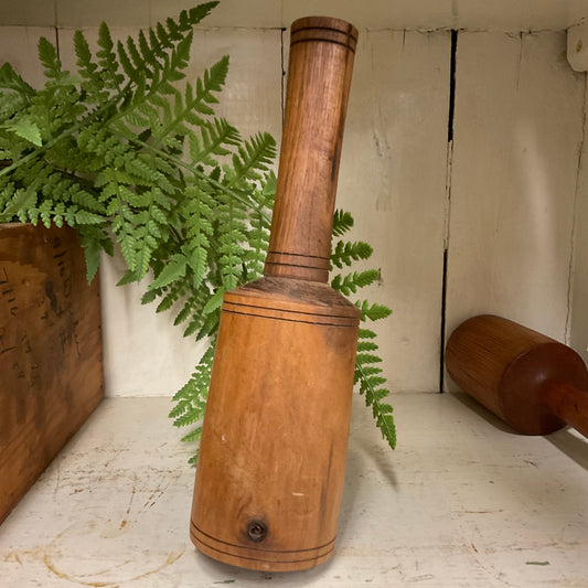 Vintage Wood Pestle 10”